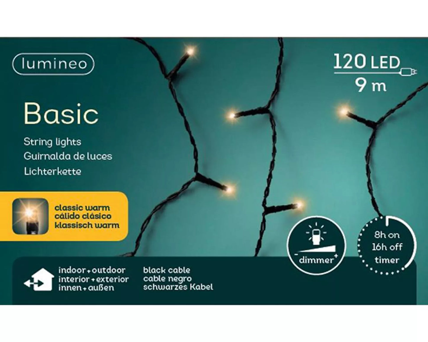 Kerstverlichting – 120 LED lichtjes (9 m)