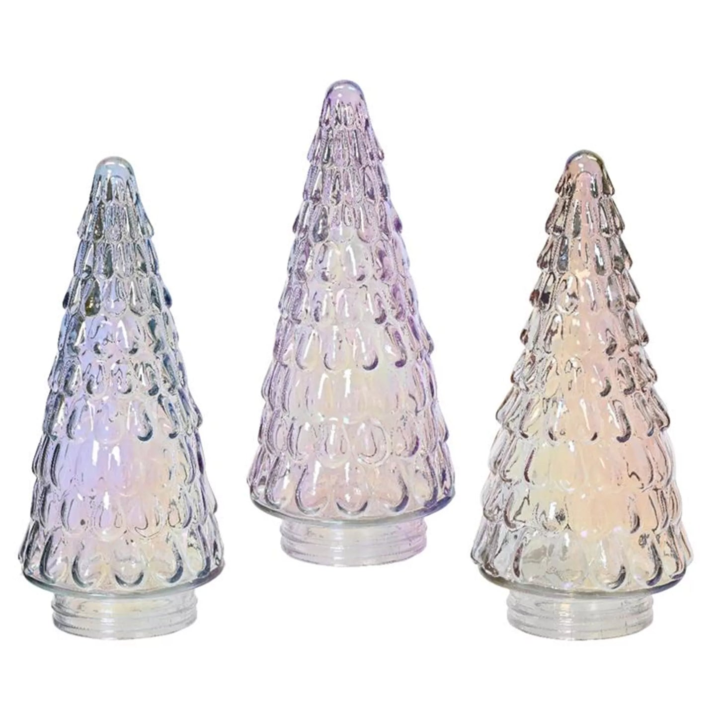 Beeld Kerstboom van glas β iriserend (23 cm)
