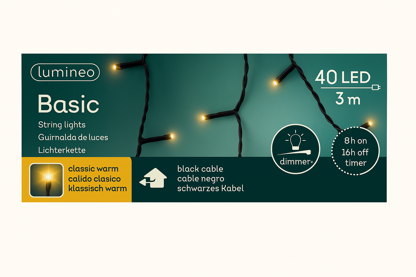 Kerstverlichting β 40 LED lichtjes (3 m)
