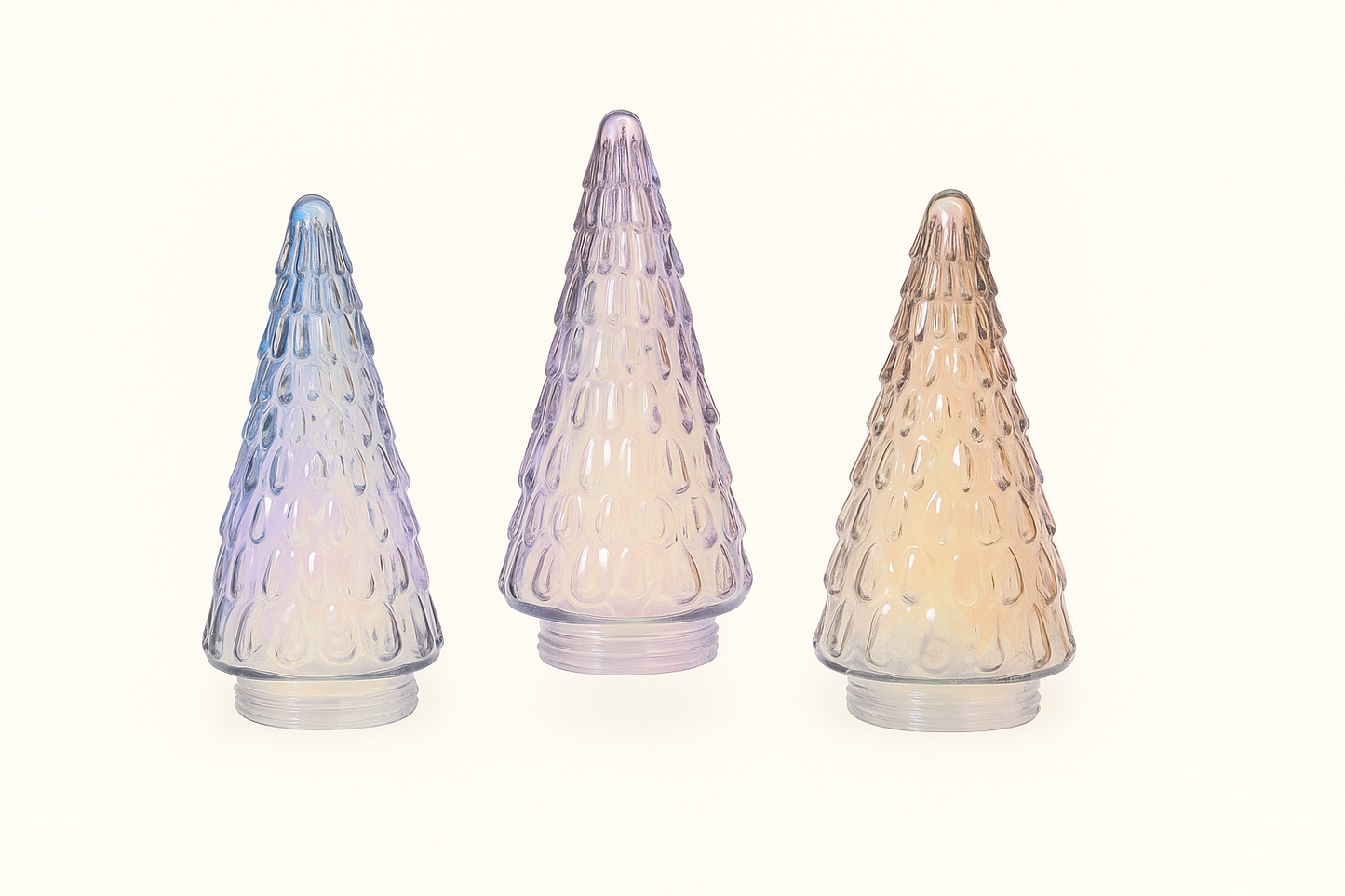 Beeld Kerstboom van glas β iriserend (23 cm)