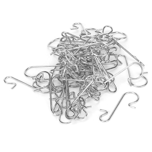 Kerstbalhaakjes zilver – 50 stuks (4 cm)