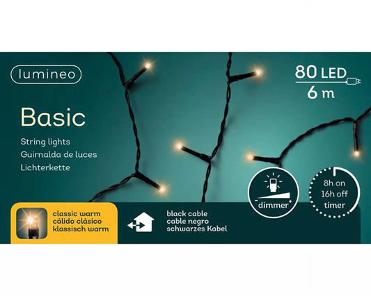 Kerstverlichting – 80 LED lichtjes (6 m)