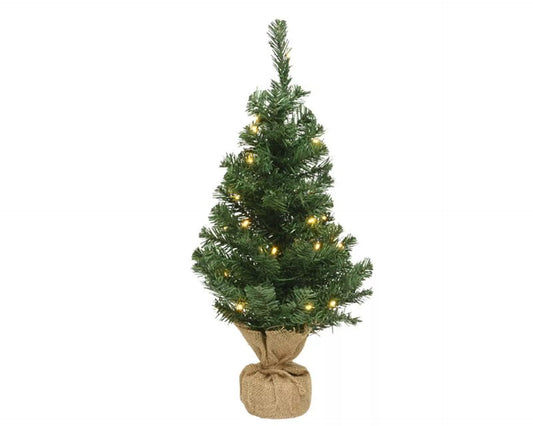 Mini Kunstkerstboom – 60 cm (met LED-verlichting)